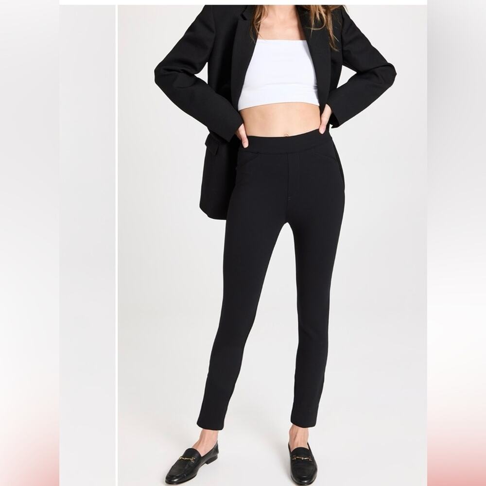 Spanx | Classic Black Backseam Skinny Ankle Pants Ponte Jersey Size Large